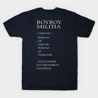 Boyboy Militia Dictionary collection (silver) T-Shirt